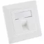InLine Frame set for 1x RJ45 Bu/LSA insert, Keystone SNAP-In, white RAL9010