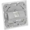 InLine Frame set for 1x RJ45 Bu/LSA insert, Keystone SNAP-In, white RAL9010
