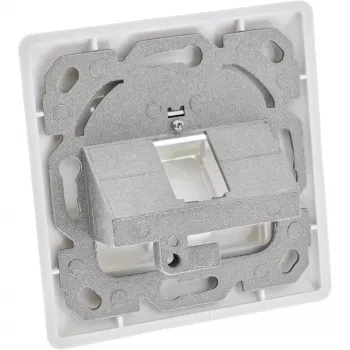 InLine Frame set for 1x RJ45 Bu/LSA insert, Keystone SNAP-In, white RAL9010