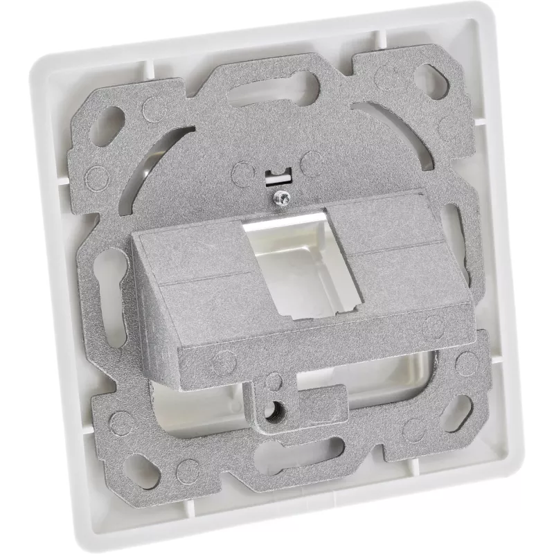 InLine Frame set for 1x RJ45 Bu/LSA insert, Keystone SNAP-In, white RAL9010