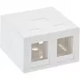 InLine Surface Mount Box for keystone 2x RJ45 white 76202B