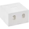 InLine Surface Mount Box for keystone 2x RJ45 white 76202B