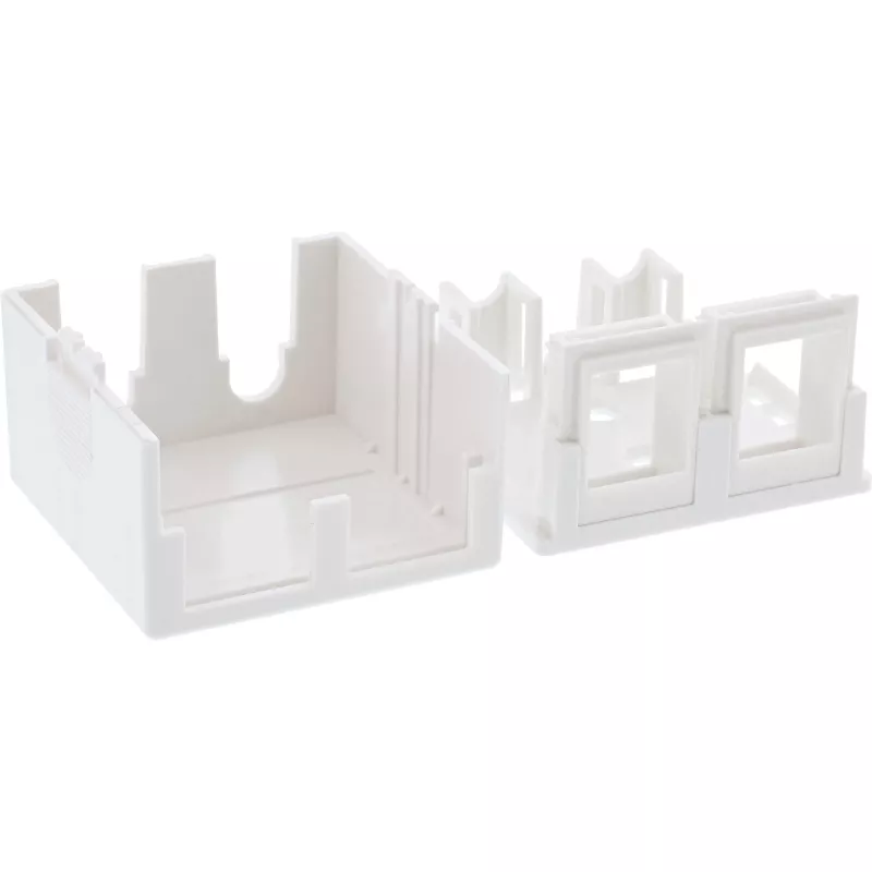 InLine Surface Mount Box for keystone 2x RJ45 white 76202B