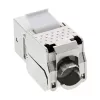 InLine RJ45 Keystone Jack Snap-In module Cat.6a, with dust cover black