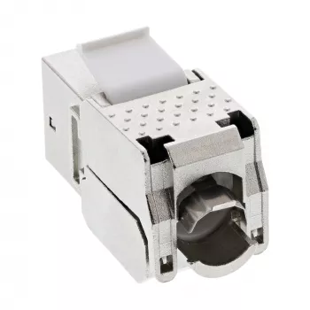 InLine RJ45 Keystone Jack Snap-In module Cat.6a, with dust cover black