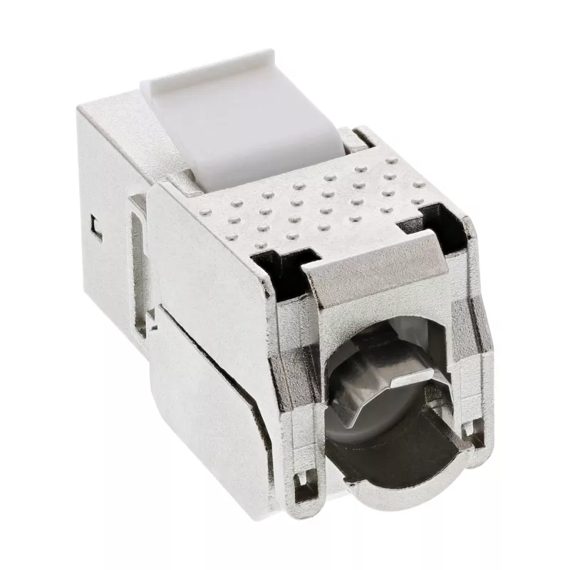 InLine RJ45 Keystone Jack Snap-In module Cat.6a, with dust cover black