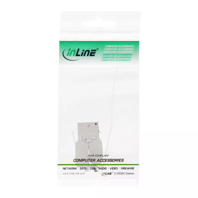 InLine RJ45 Keystone Jack Snap-In module Cat.6a, with dust cover black