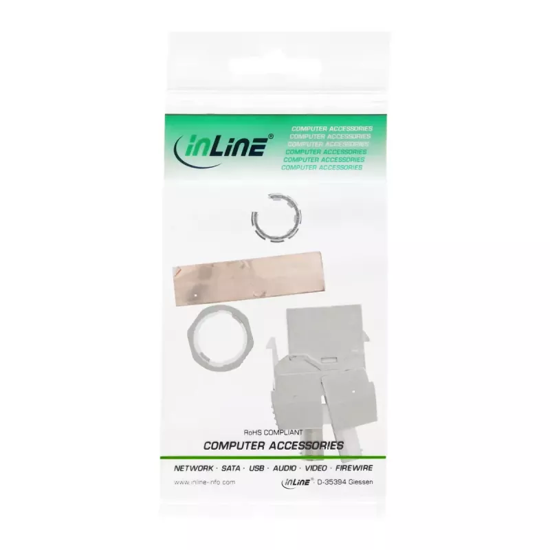 RJ45 Keystone Jack Snap-In module InLine 76202F Cat.6a