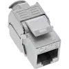 InLine RJ45 Keystone Jack Snap-In module Cat.8.1 Flat Metallic 1 pc