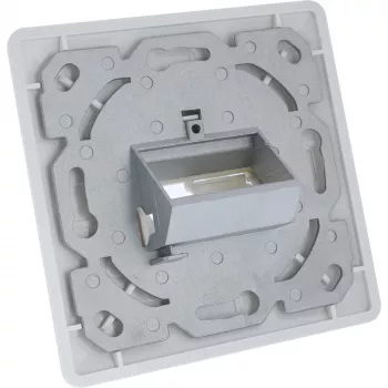 InLine frame set for 2x RJ45 keystone SNAP‑In, white RAL9010