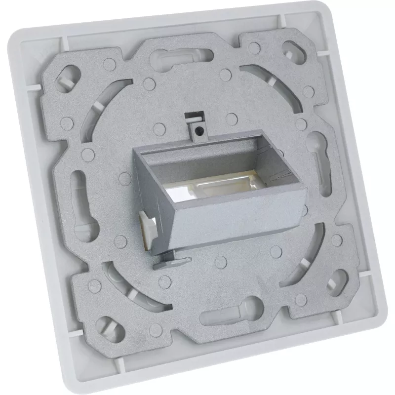 InLine frame set for 2x RJ45 keystone SNAP‑In, white RAL9010