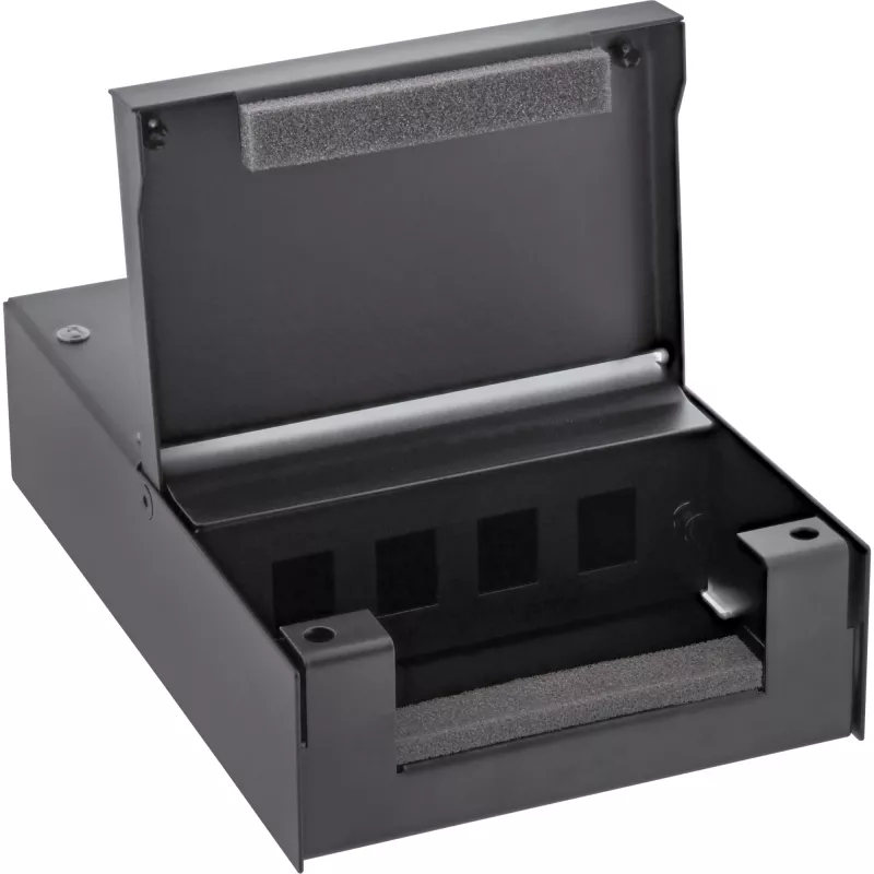 InLine Surface Mount Box for keystone 4x RJ45 black 76202X