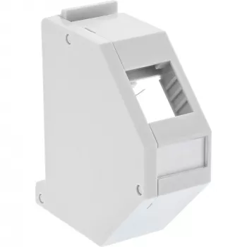 InLine Keystone Mounting for DIN rail, 1-port, light grey