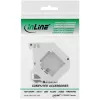 InLine Keystone Mounting for DIN rail, 1-port, light grey