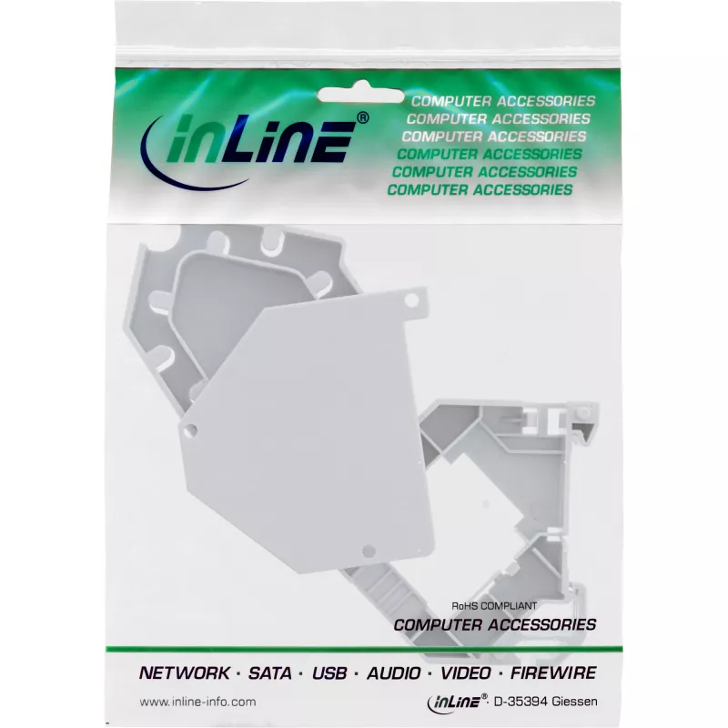 InLine Keystone SNAP-In Fiber Keystone module holder, 1-port for DIN rail