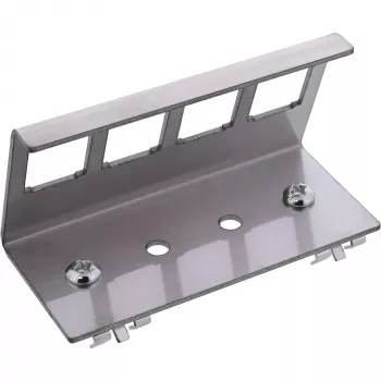 InLine 76203F metal Keystone snap-in DIN rail mounting bracket, 4-port
