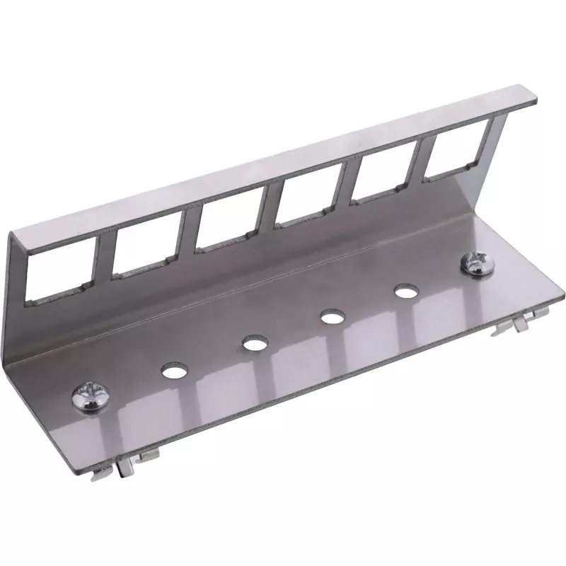 InLine 76203G metal Keystone snap-in DIN rail mounting bracket, 6-port