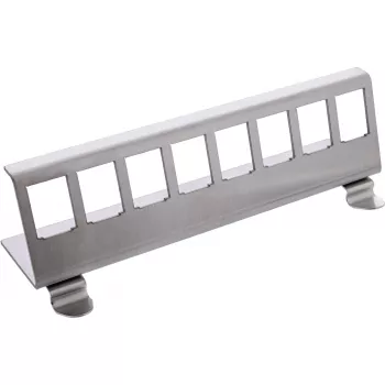 InLine 76203H metal Keystone snap-in DIN rail mounting bracket, 8-port