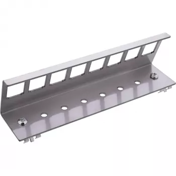 InLine 76203H metal Keystone snap-in DIN rail mounting bracket, 8-port