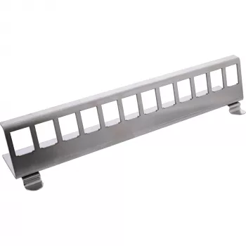 InLine 76203I metal Keystone snap-in DIN rail mounting bracket, 12-port