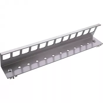 InLine 76203I metal Keystone snap-in DIN rail mounting bracket, 12-port