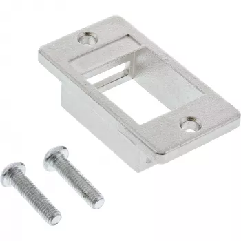 InLine Keystone SNAP-In Module holder, single, metal, for flat surfaces