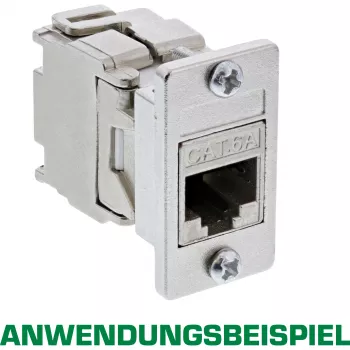 InLine Keystone SNAP-In Module holder, single, metal, for flat surfaces