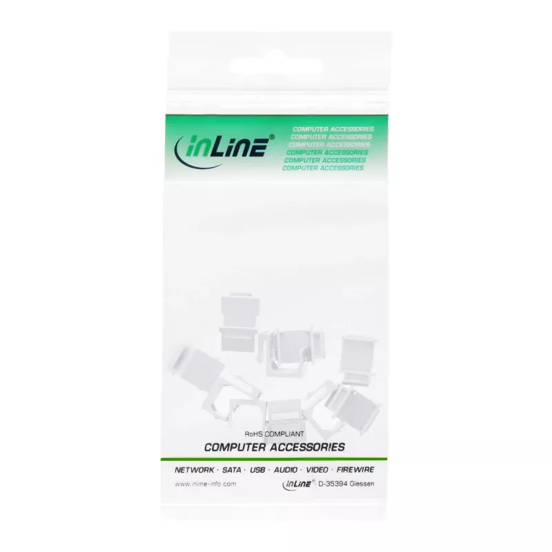 InLine Keystone SNAP-In blind cover for module slot, white, 10 pcs.