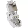 InLine Keystone RJ45 jack, shielded, Cat.6A, grey 8-pack