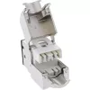 InLine Keystone RJ45 jack, shielded, Cat.6A, black 8-pack