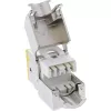 InLine Keystone RJ45 jack, shielded, Cat.6A, yellow 8-pack