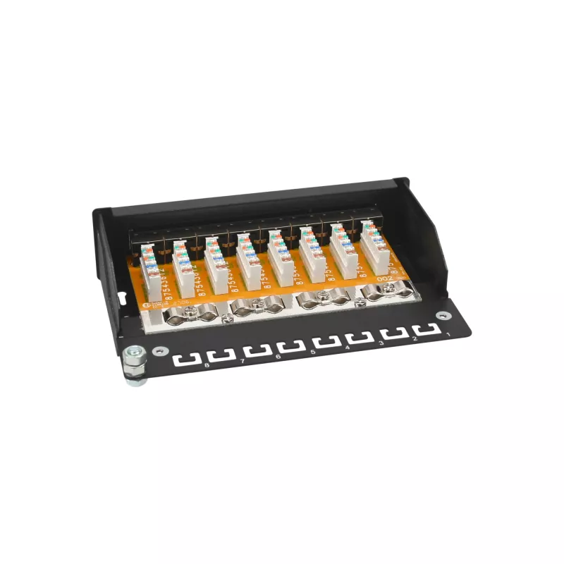 InLine Patch Panel Cat.6 8 Port desktop black RAL9005