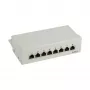 InLine Patch Panel Cat.6 8 Port for desktop grey RAL7035