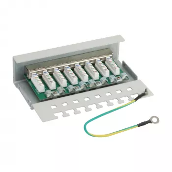 InLine Patch Panel Cat.6 8 Port for desktop grey RAL7035