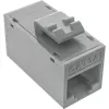 InLine Keystone RJ45 jack/socket, unshielded, Cat.6A, pack of 8, grey