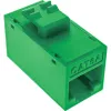 InLine Keystone RJ45 jack/socket, unshielded, Cat.6A, pack of 8, green