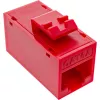 InLine Keystone RJ45 jack/socket, unshielded, Cat.6A, pack of 8, red
