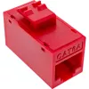 InLine Keystone RJ45 jack/socket, unshielded, Cat.6A, pack of 8, red
