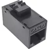 InLine Keystone RJ45 jack/socket, unshielded, Cat.6A, pack of 8, black