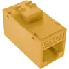 InLine Keystone RJ45 jack/socket, unshielded, Cat.6A, pack of 8, yellow