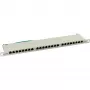 InLine Patch Panel Cat.6 24 Port 19 inch 0.5U light grey RAL7035