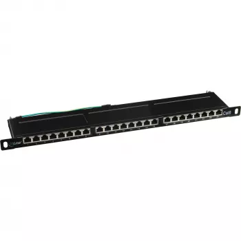 Patch Panel Cat.6 InLine 76224B 24 Port 19 inch 0.5U Black RAL9005