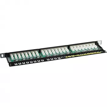Patch Panel Cat.6 InLine 76224B 24 Port 19 inch 0.5U Black RAL9005