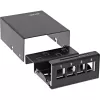 InLine Desktop Consolidation Point Box 4x Keystone RJ45, metal, black RAL9005