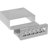 InLine Desktop Consolidation Point Box 6x Keystone RJ45, metal, RAL7035