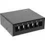 InLine Desktop Consolidation Point Box 6x Keystone RJ45, metal, black RAL9005