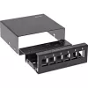 InLine Desktop Consolidation Point Box 6x Keystone RJ45, metal, black RAL9005
