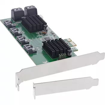 InLine Interface card, 8x SATA 6Gb/s controller, PCIe 2.0 (PCI Express)