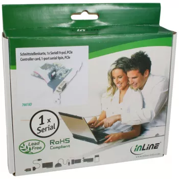 InLine Interface Card 1 Port Serial 9 Pin PCIe, InLine, 76618D