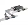 InLine Interface Card 4 Port Serial 9 Pin PCIe PCI-Express 76623C